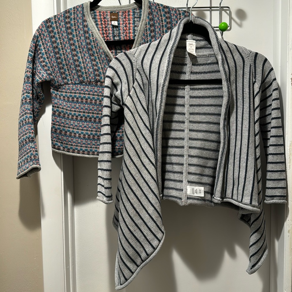 Tea Collection Cardigan Sweaters, Size M (6-7), Lot of 2